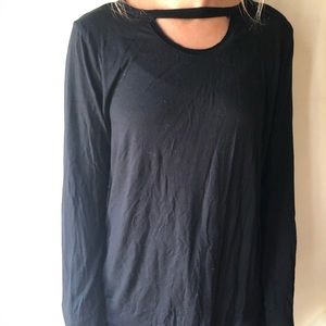 long sleeve cutouts top